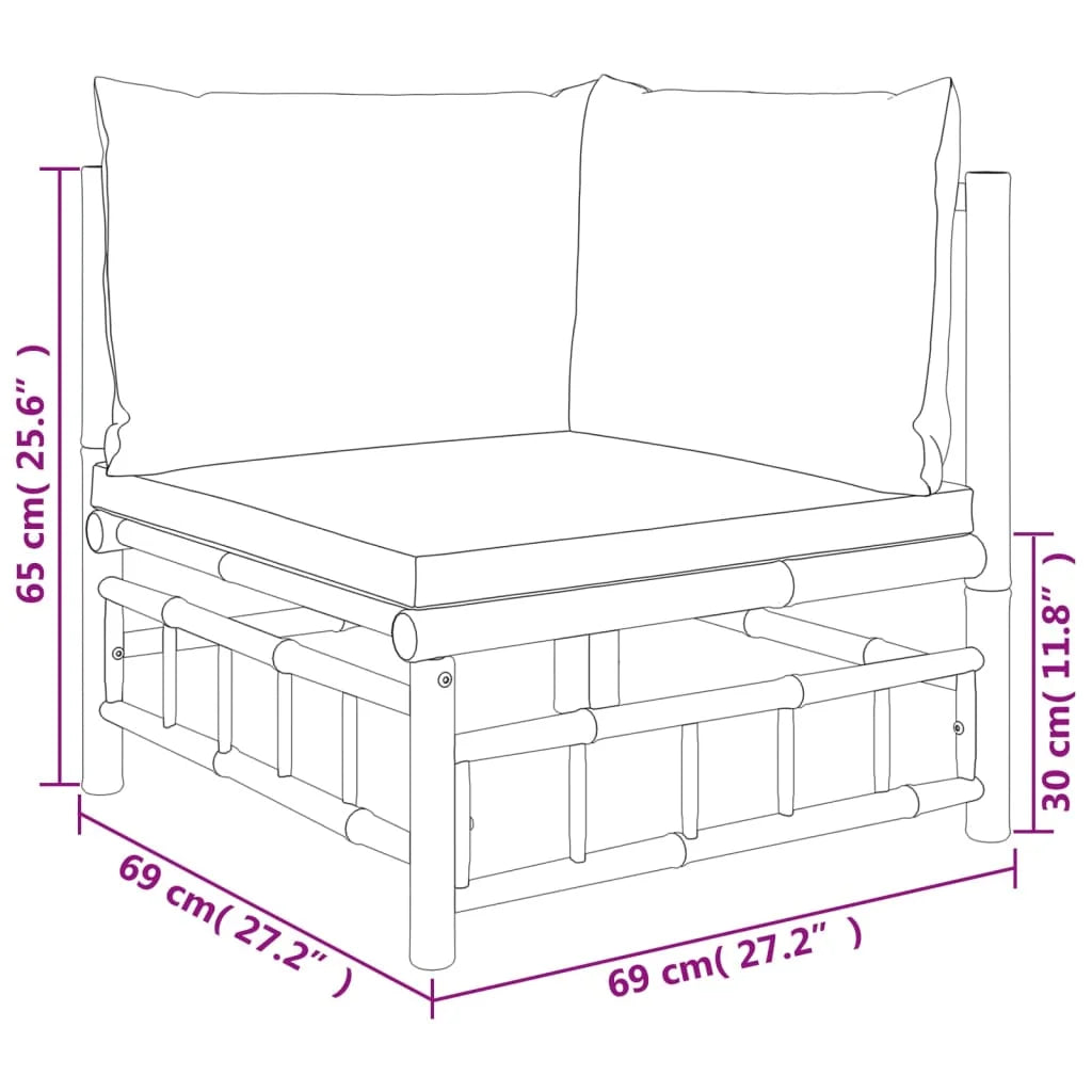 Ensemble de canapé de jardin confortable avec coussins gris foncé, style moderne, 4 pièces