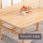 Charger l&#39;image dans la galerie, Ensemble de meubles de table à manger rectangulaire en bois moderne d&#39;intérieur, cuisine, salle à manger, coin petit-déjeuner avec 4 chaises, 5 pièces
