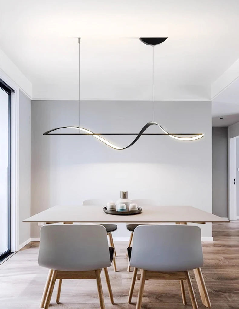 Plafonnier LED Suspendu au Design Moderne, Luminaire Décoratif d'Nik, Idéal pour un Salon ou une Salle à Manger