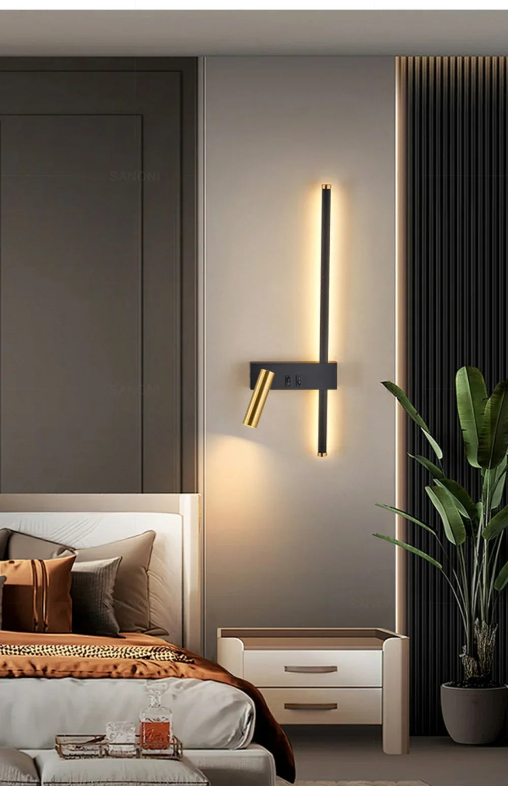 Applique Murale LED Moderne Réglable, Luminaire Décoratif d'Nik, Idéal pour une Chambre à Coucher, un Salon ou un Canapé