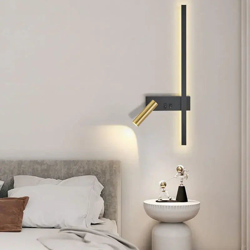 Applique Murale LED Moderne Réglable, Luminaire Décoratif d'Nik, Idéal pour une Chambre à Coucher, un Salon ou un Canapé