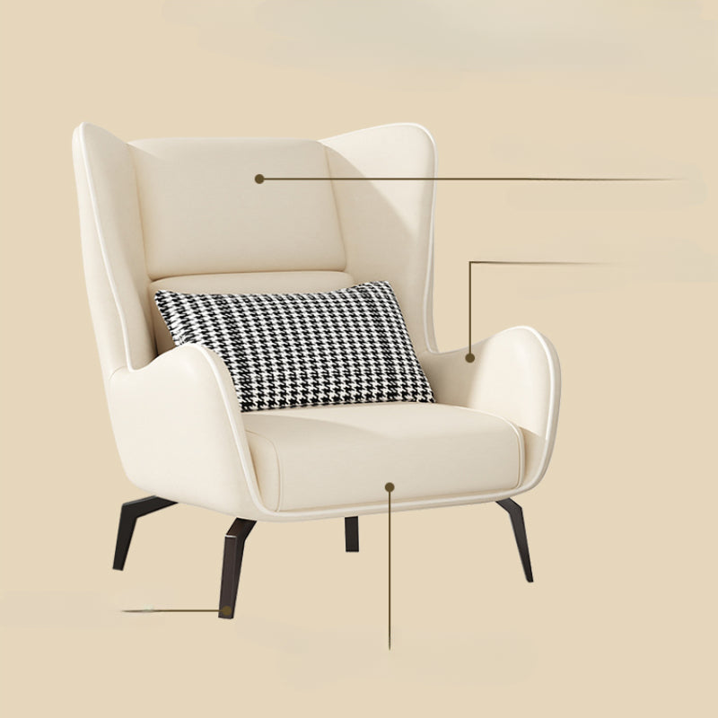 Fauteuil en cuir nordique moderne pour salon, petit fauteuil de lecture, meubles de maison, détente, Accent, luxe