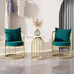 Chaises de salon en velours, confortables, portables, relax, design de luxe, meubles modernes