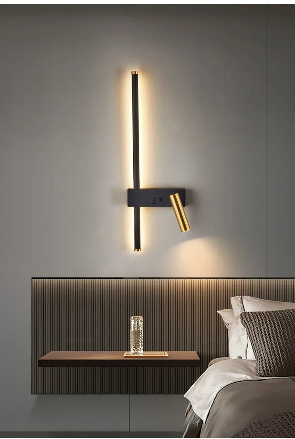 Applique Murale LED Moderne Réglable, Luminaire Décoratif d'Nik, Idéal pour une Chambre à Coucher, un Salon ou un Canapé