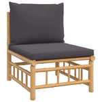 Charger l&#39;image dans la galerie, Ensemble de canapé de jardin confortable avec coussins gris foncé, style moderne, 4 pièces
