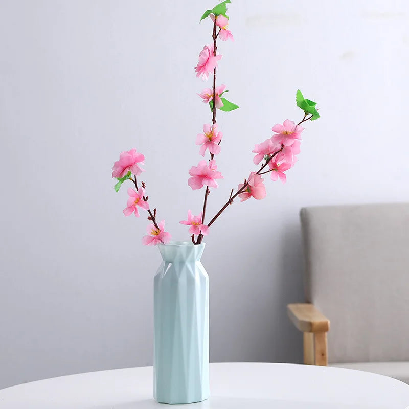 Vase à Fleurs Moderne en Plastique Blanc et Rose, Pot, mir Nordique, Décoration de Maison, Salon, Ornement