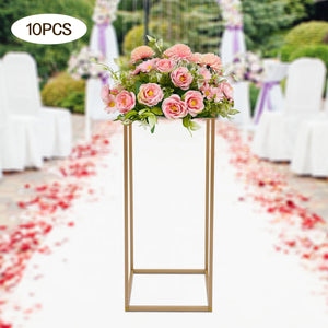 Support de fleurs en métal doré, vase à fleurs géométrique, support pour fête et événements, 23.6 po, 23 po, 10 pièces