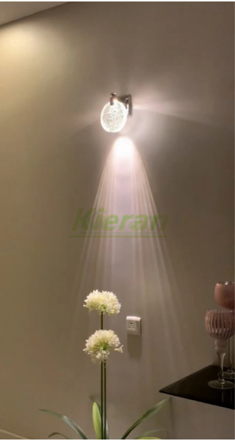 Applique Murale LED en Clip avec Joli en Corde Latérale, Luminaire Décoratif d'Nik, Idéal pour un Salon, une Chambre à Coucher ou un Miroir