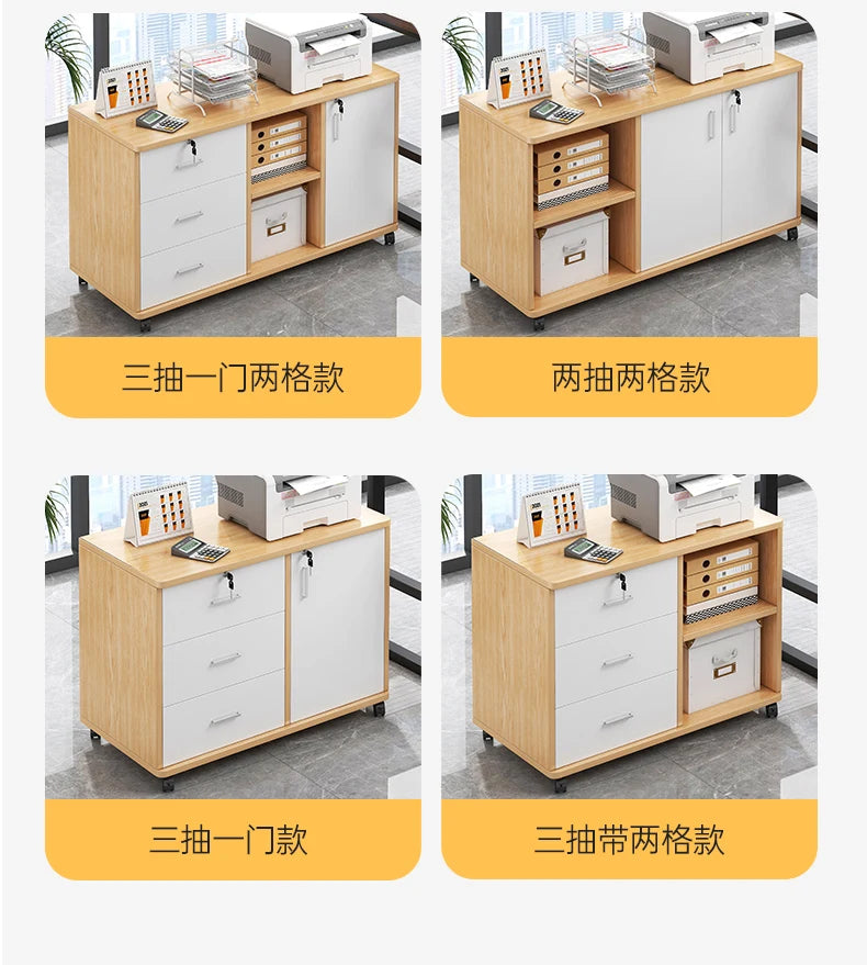 Armoires de classement mobiles Accent, petites commodes de proximité, vanité de bureau, planches de Chi, meubles de maison inclinables multifonctionnels